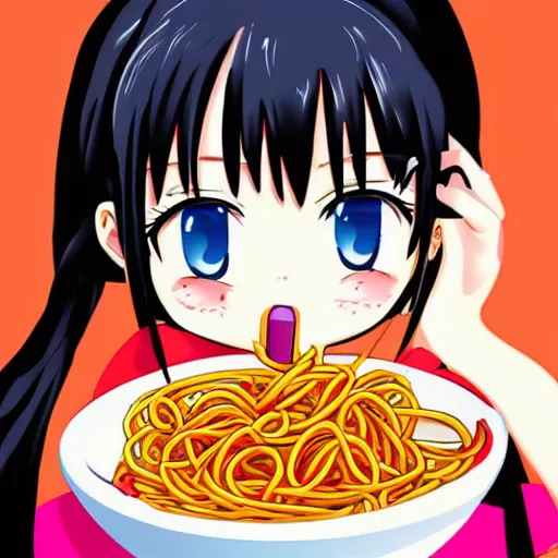 Anime spaghetti girls | Noodle art, Spaghetti, Pinterest recipes