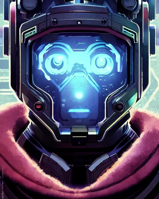 Image similar to sigma from overwatch, crazy look in his eyes, character portrait, portrait, close up, concept art, intricate details, highly detailed, vintage sci - fi poster, retro future, in the style of chris foss, rodger dean, moebius, michael whelan, and gustave dore