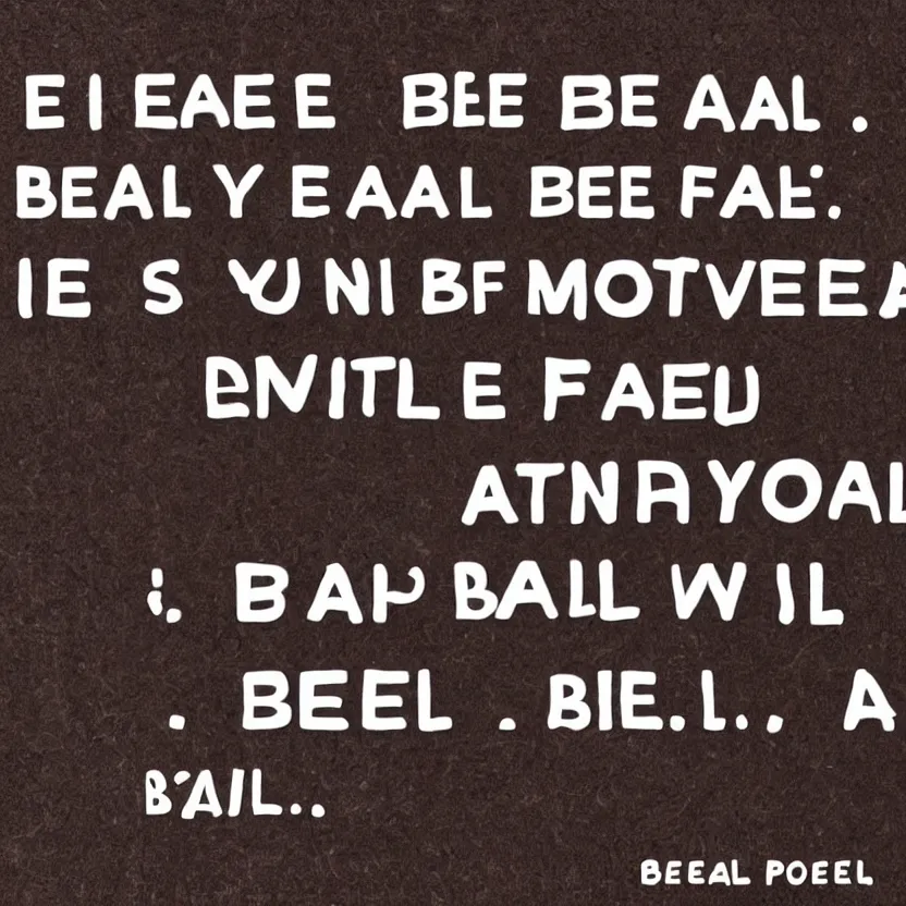 Prompt: bereal, be real, app, real. be yourself. motivational. [ the words be real ]. text. poem. cool