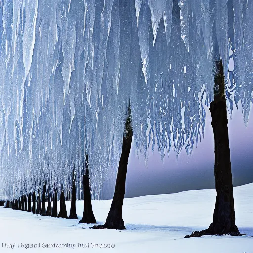 Prompt: ice trees