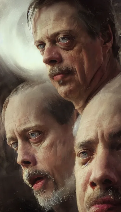 Image similar to an close up oil drawing of roman god emperor steve buscemi, renaissance painting, art by anders zorn, wonderful masterpiece by greg rutkowski, expressive brush strokes, beautiful cinematic light, american romanticism by greg manchess, jessica rossier fantasy art, concept art, official art, hd mod