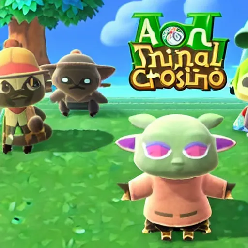 Image similar to Yoda in Animal Crossing