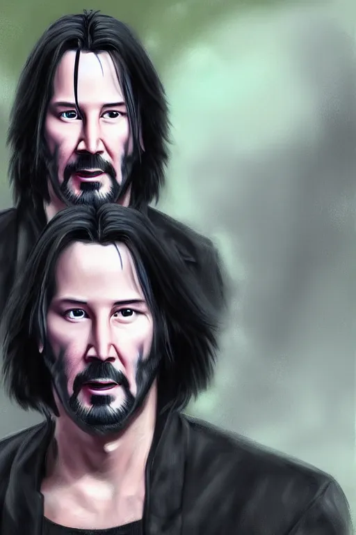 Image similar to keanu reeves as mage in uniform | digital painting | highly detailed | fantasy