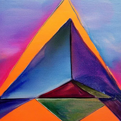 Image similar to triangle sunset futurist