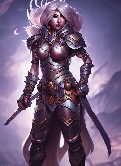 Image similar to sakimi chan, armor, detailed face, dynamic lighting, tony sart, 8 k