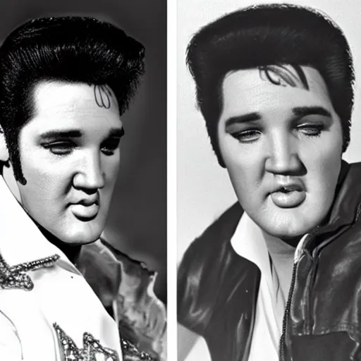 Image similar to Elvis as an old person