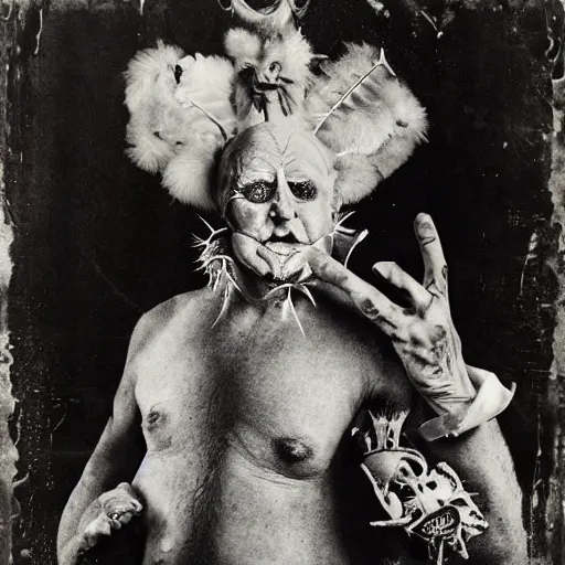 Image similar to trump by joel-peter witkin