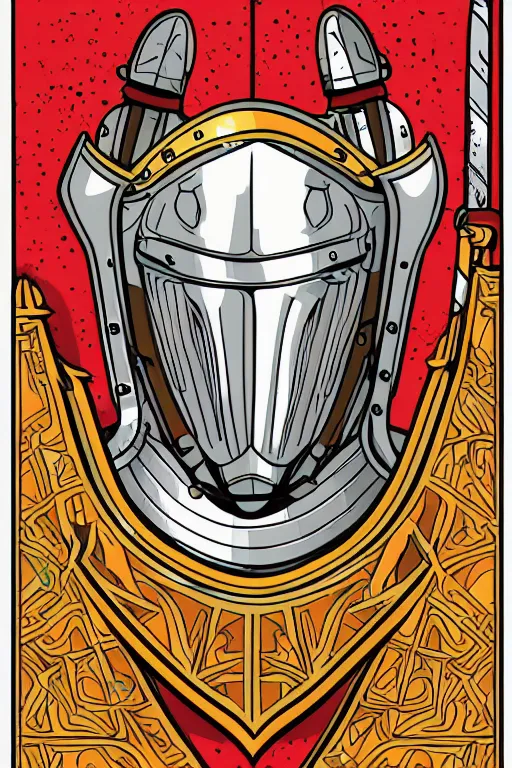 Image similar to Portrait of a dolphin in a medieval armor, knight, medieval, colorful, illustration, highly detailed, simple, smooth and clean vector curves, no jagged lines, vector art, smooth