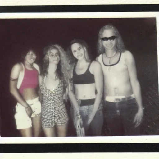 Image similar to A turma da Mônica, as real persons, 80s expired Polaroid