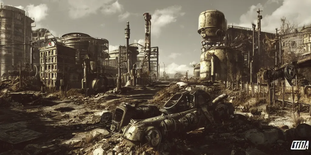 Image similar to fallout concept art capital wasteland render ultra unreal engine 5