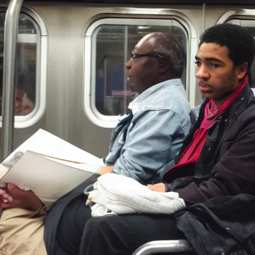 Image similar to People of New York: Man on the Subway.