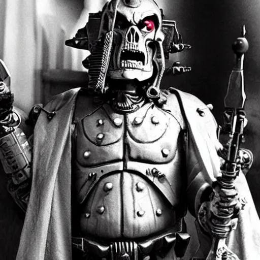 Prompt: Abe Vigoda as the Warhammer 40k Emperor of Mankind