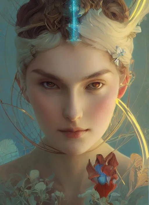 Prompt: symmetry!! alice in wanderland, machine parts embedded into face, intricate, elegant, highly detailed, digital painting, artstation, concept art, smooth, sharp focus, illustration, art by artgerm and greg rutkowski and alphonse mucha, 8 k