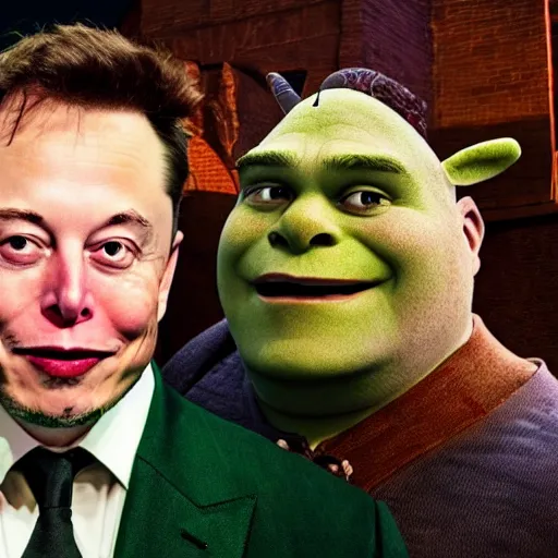 Image similar to elon musk as shrek