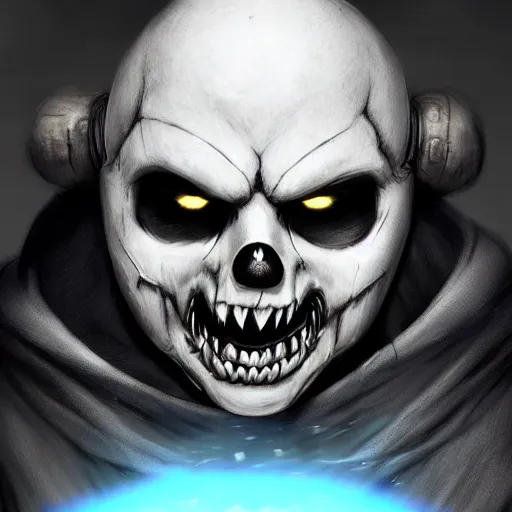 Image similar to photorealistic dark fantasy concept art of different versions of sans with his eye glowing, dynamic lighting, stunning visuals, ray tracing, beautiful scenery, cinematic, full body portrait, ultra detailed, hyper detail, stunning detail