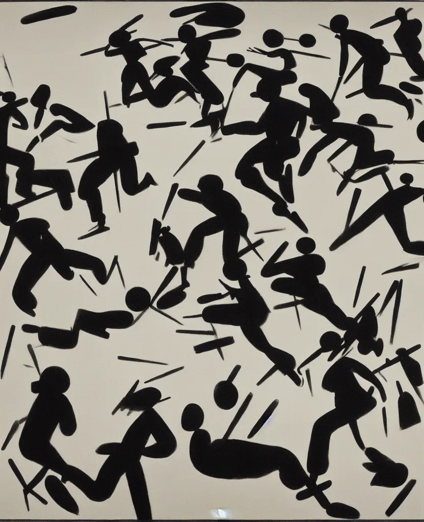 Prompt: a beautiful painting of running soldiers and bombs in el alamein battle, wwii,, black and white, painted by laszlo moholy nagy, disorder, bauhaus