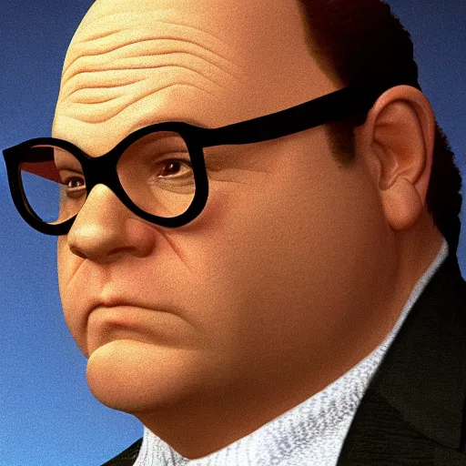 Prompt: george costanza with hair, real, real life, realistic, hyperrealistic, highly detailed, very detailed, intricate details, 4 k resolution, 8 k resolution, hd quality, real world, very realistic