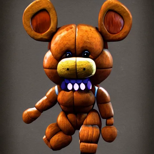 Image similar to Freddy Fazbear, detailed digital art, trending on Artstation