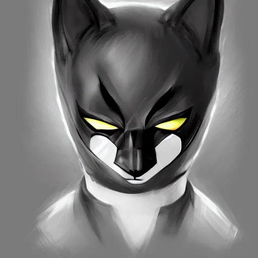 Image similar to cat the batman, cartoon, headshot, cute, smooth, natural background, cinematic lighting, 8 k, digital painting, artstation, concept art, aesthetic