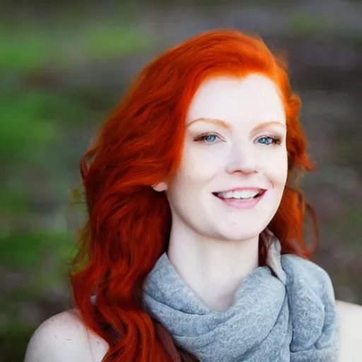 Image similar to a photo of a beautiful redhead woman