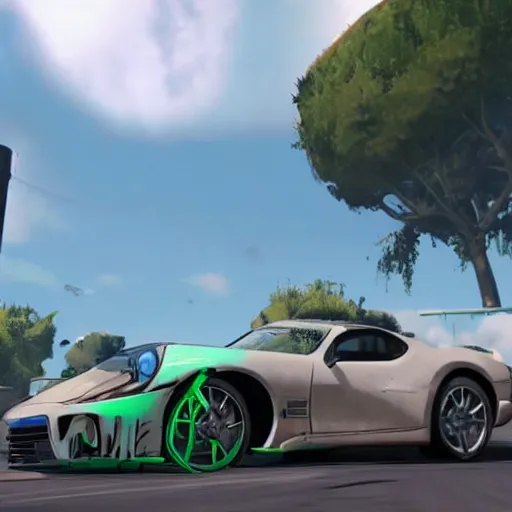 Image similar to rick sanchez in forza horizon game