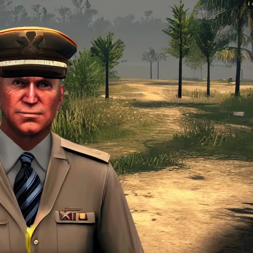 Prompt: video game screenshot of joe biden in Rising Storm 2