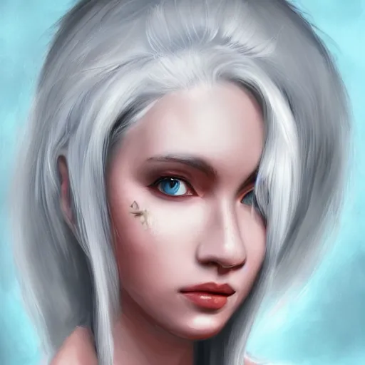 Prompt: a white hair girl, art by samdoesart, highly detailed, digital painting, concept art, sharp focus, illustration, trending on artstaion