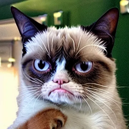 Prompt: an ugly photo of a grumpy cat, unlimited imagination