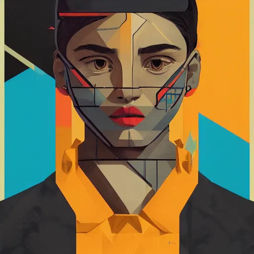 Image similar to Vega Profile Picture by Sachin Teng, asymmetrical, Organic Painting , Matte Painting, geometric shapes, hard edges, graffiti, street art, 300 dpi :2 by Sachin Teng:4