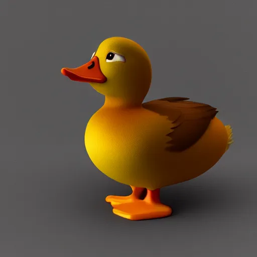 Prompt: a dumpy duck. artstation, octane render, high detail