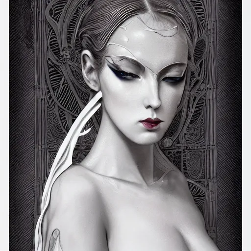 Image similar to wearing a full tight curvy long dress female, soft painting of a curiosities graceful subject matter carnival, perfectly detailed linework, symmetrical accurate intricate sensual features, highly detailed, artstation, sharp focus, tom bagshaw