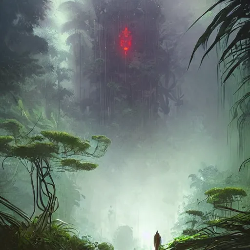 Image similar to jungle by greg rutkowski, lsd hallucination