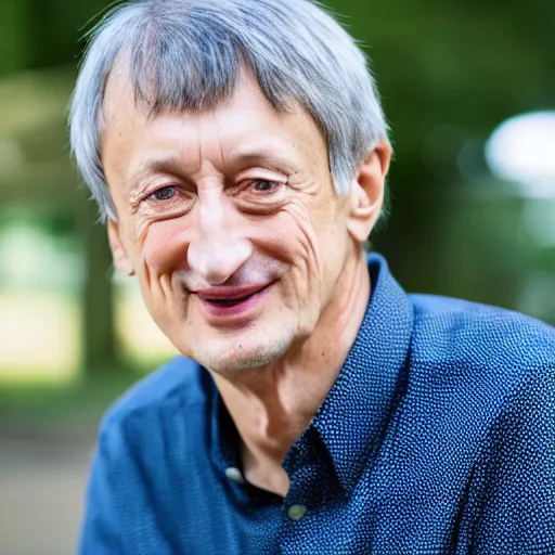 Image similar to portrait photo still of geoffrey hinton, 8 k, 8 5 mm f 1. 8