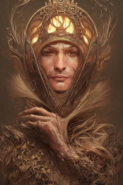 elegant elven king wearing a crown, ultra detailed, Stable Diffusion