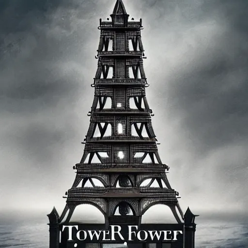 Image similar to a tower on the edge of forever, fantasy