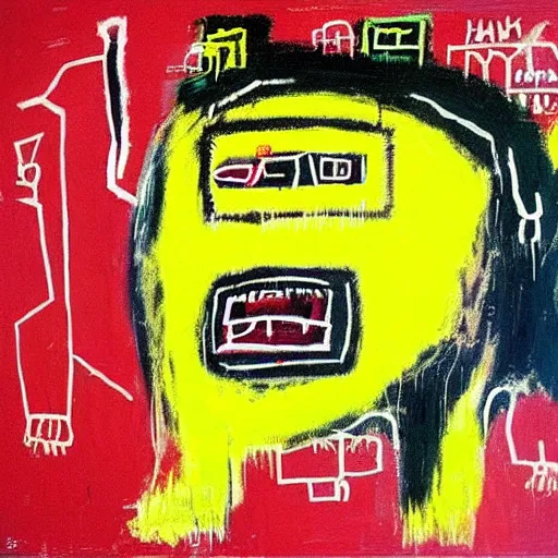 Image similar to “giant pig, diamonds, berries, neo-expressionist, by Jean-Michel Basquiat”