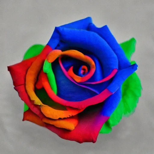 Image similar to rose made of colored smoke