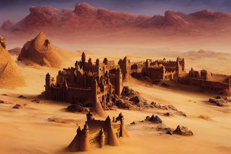 fantasy desert fortress