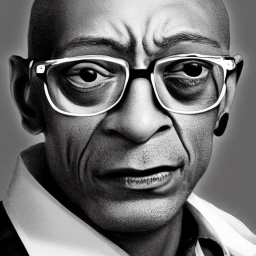 Image similar to Gus Fring from better call saul with gollum face