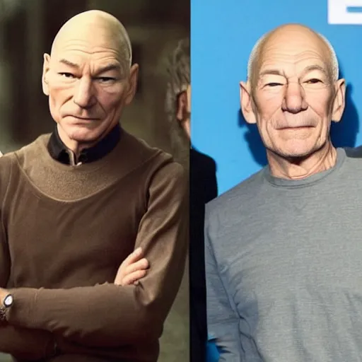 Image similar to patrick stewart mixed with ian mckellen