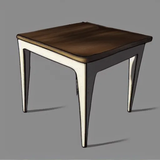 Image similar to bedside table in the style of frog, concept art