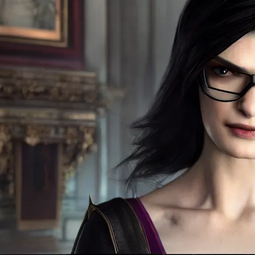 Image similar to rachel weisz as Bayonetta 8k hyperdetailed photorealism HDR