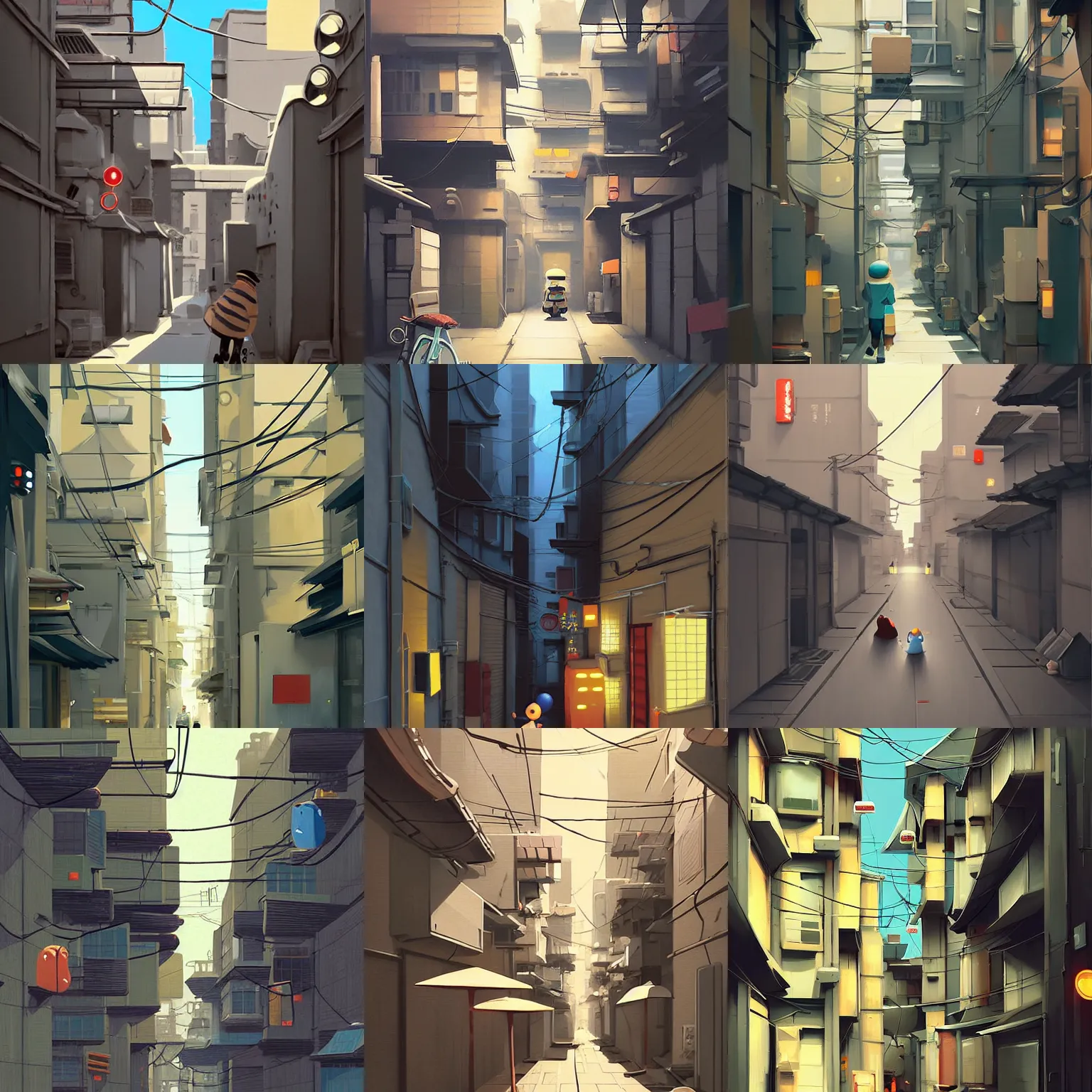 Prompt: tokyo alleyway by goro fujita, beautiful