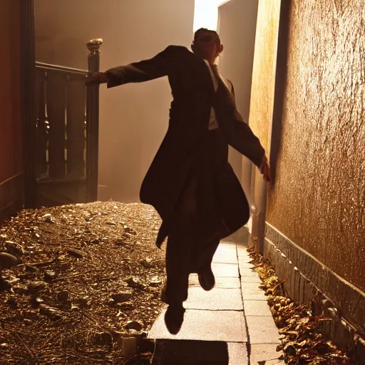Image similar to Live Action Still of Jerma in The Exorcist, real life, hyperrealistic, ultra realistic, realistic, highly detailed, epic, HD quality, 8k resolution, body and headshot, film still