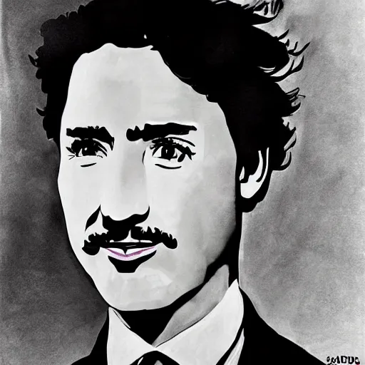 Prompt: justin trudeau by salvador dali