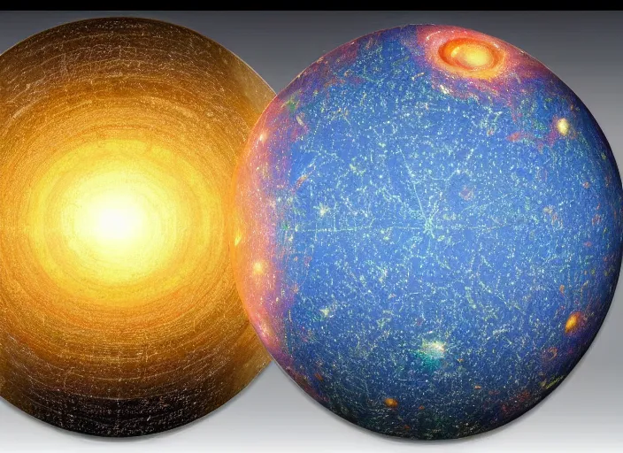 Prompt: diorama model of the shape of the universe, very accurate, very detailed, realistic materials