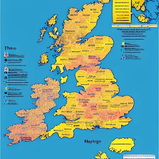 Prompt: the map of uk in 2 0 2 2 but scotland got independence make the lines right