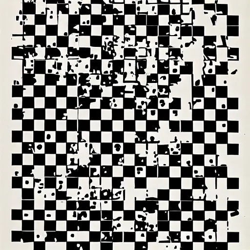 Image similar to risograph found footage of a chess explosion, void, computer glitches