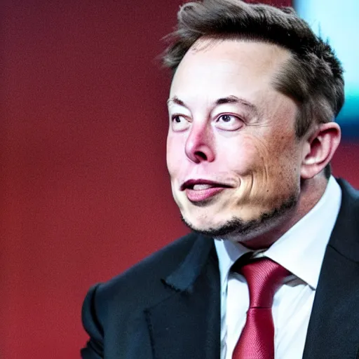 Image similar to elon musk, as a muskrat