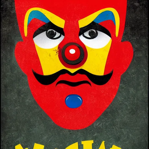 Prompt: communist clown, propaganda art style